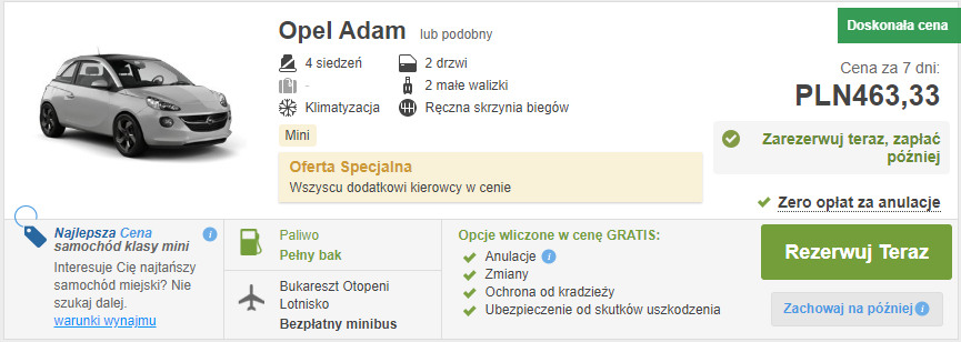 rezerwacja auta