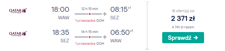 Loty na Seszele