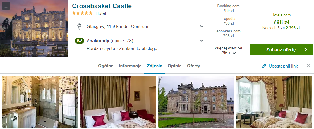 Zamek w Szkocji