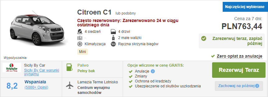 rezerwacja auta