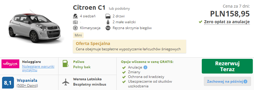 Auto w Weronie