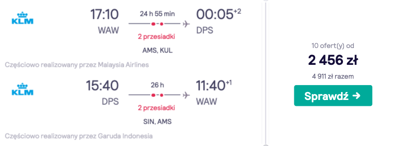 zarezerwuj loty na bali