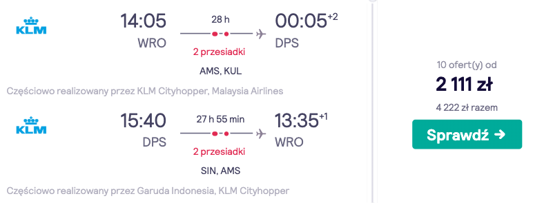 zarezerwuj loty na bali