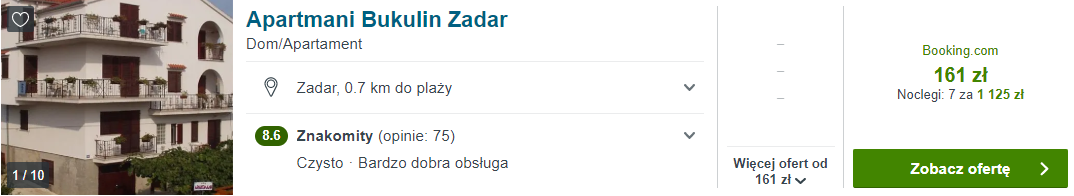 Noclegi w Zadarze
