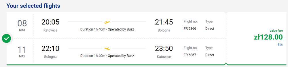 bolonia loty na weekend