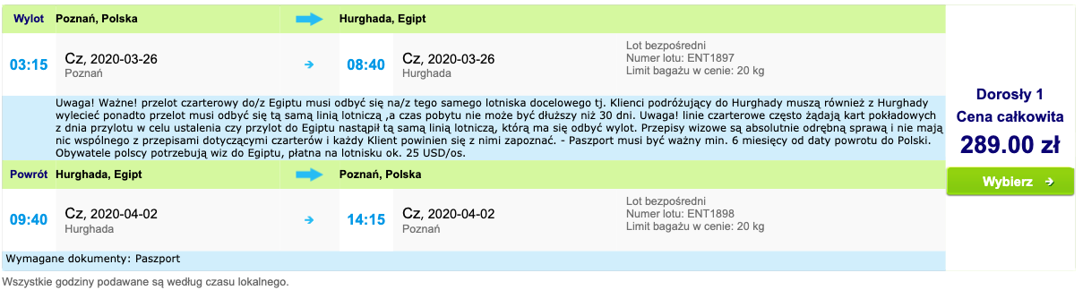 zarezerwuj loty do egiptu