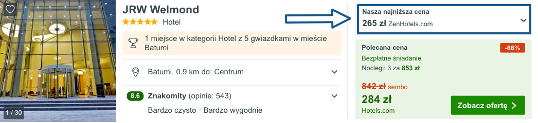 zarezerwuj hotel w batumi