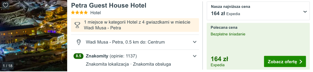 zarezerwuj hotel w petrze