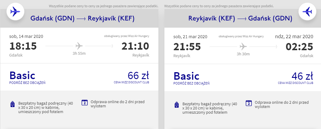 Loty na Islandię