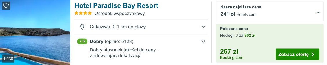 zarezerwuj hotel na malcie