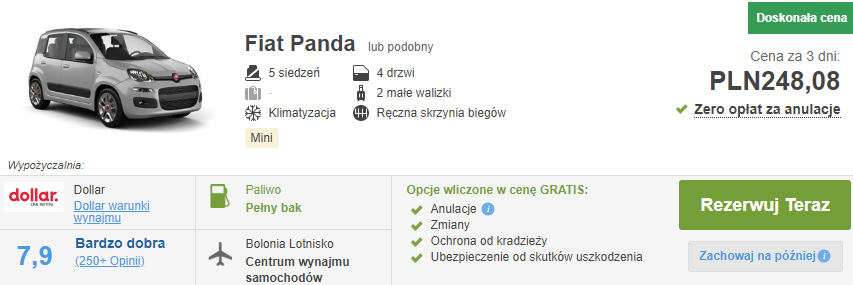 Auto w Toskani
