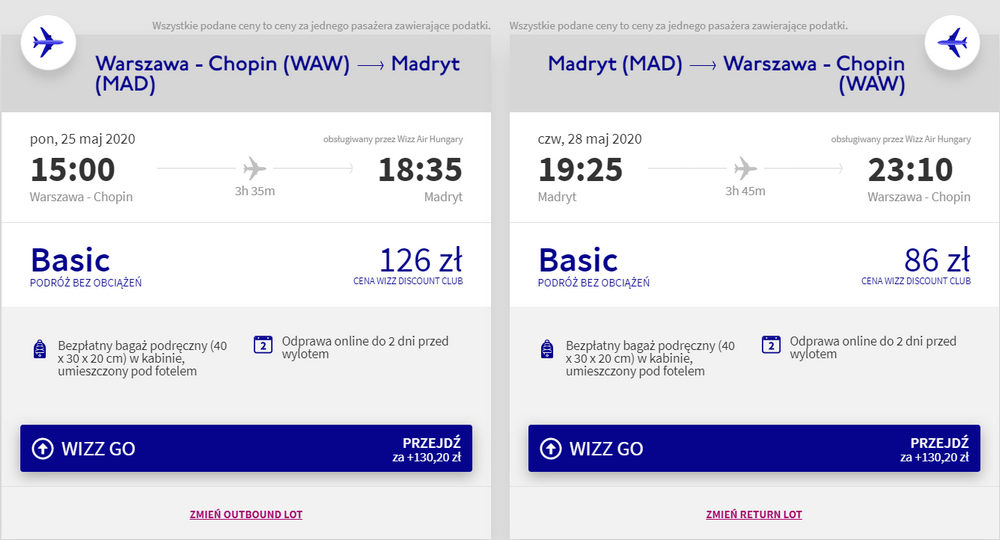 madryt z warszawy