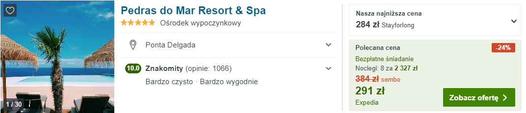 Hotel na Azorach