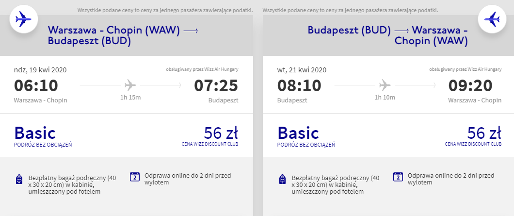 Loty do Budapesztu
