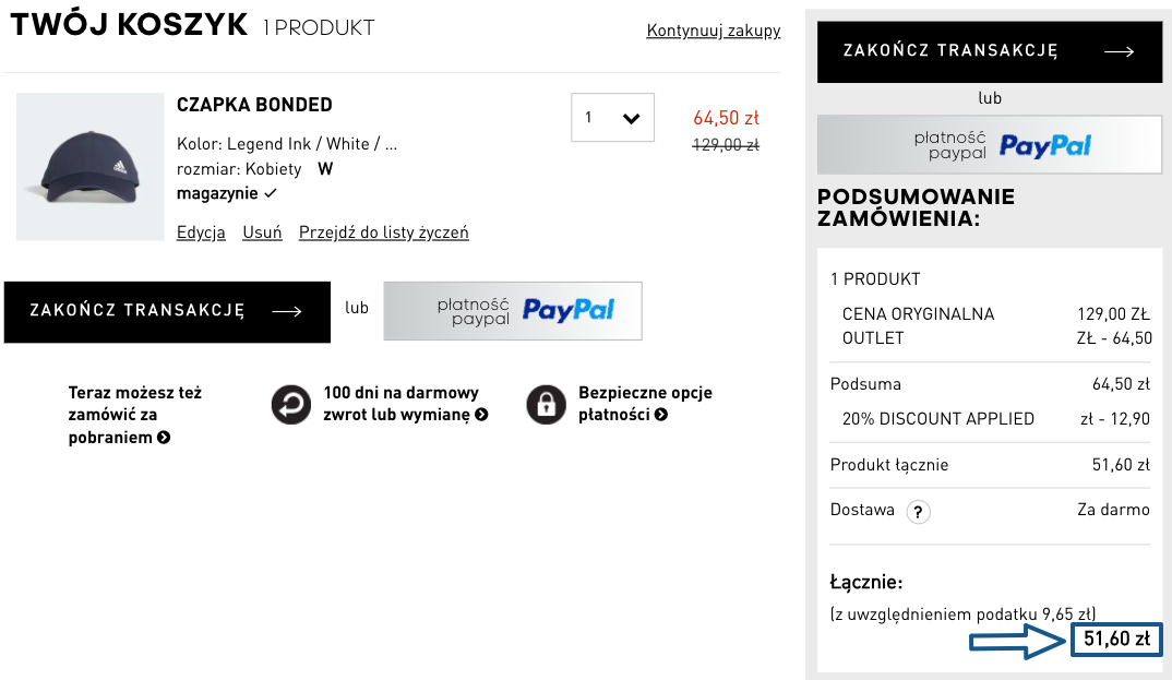 czapka adidas