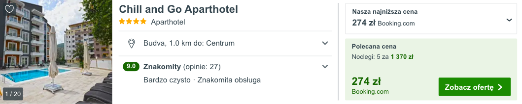 zarezerwuj hotel w budvie