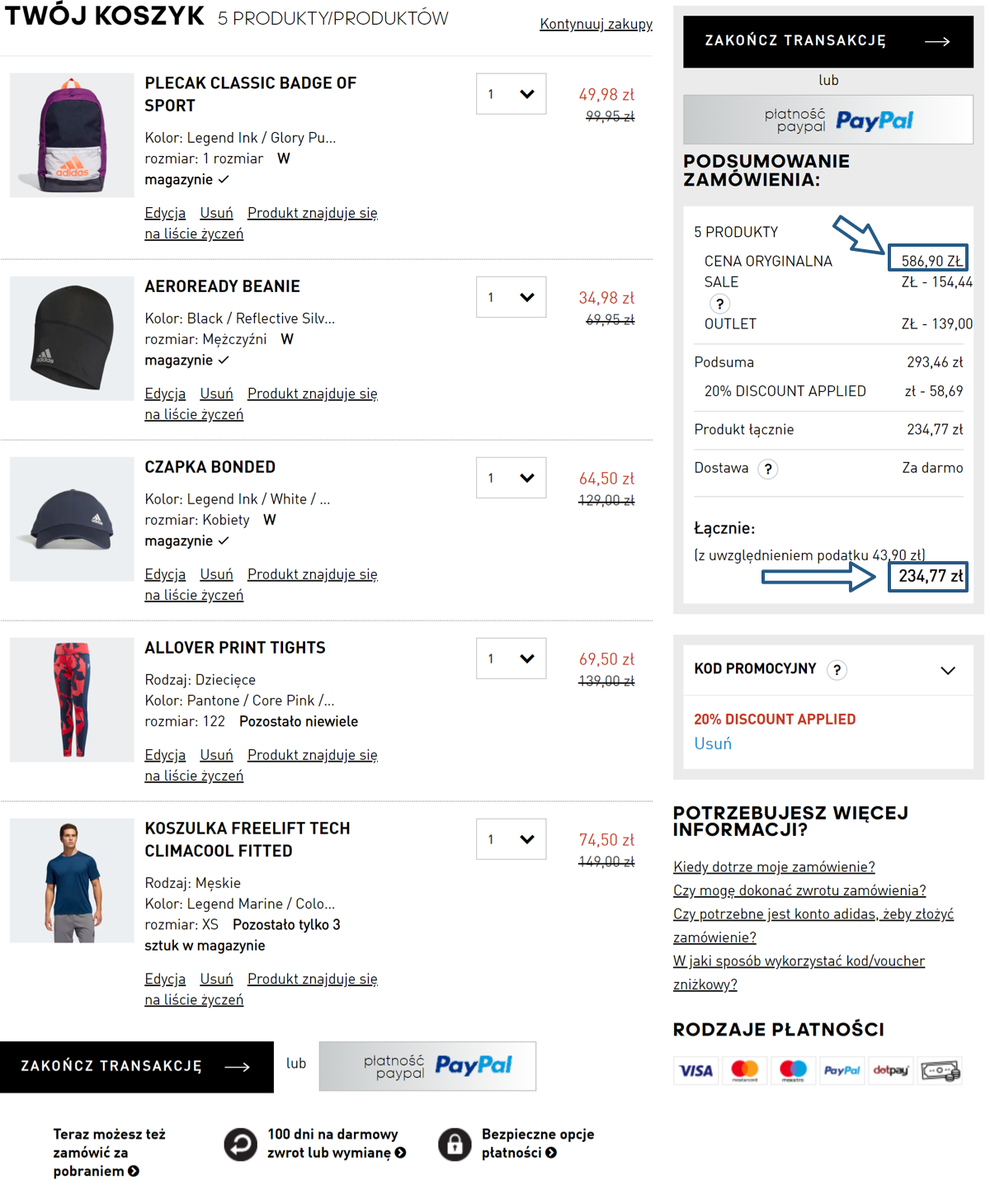 koszyk adidas