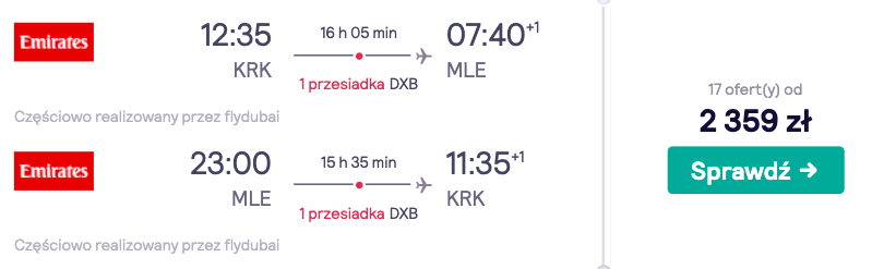 zarezerwuj loty na malediwy