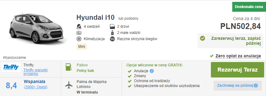 rezerwacja auta