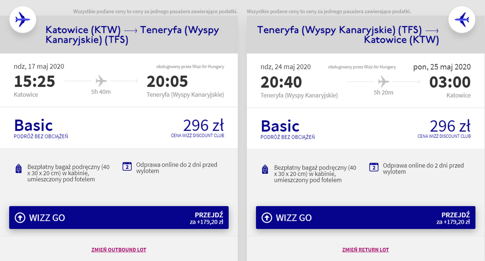 teneryfa z katowic tanio