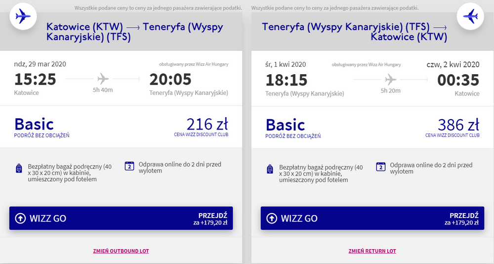 teneryfa tanio