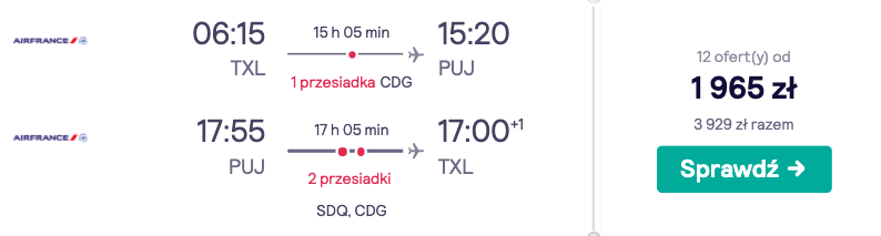 zarezerwuj loty na karaiby