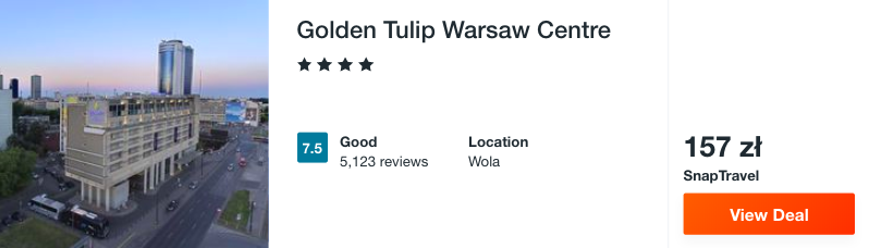 zarezerwuj hotel w warszawie