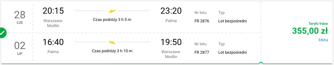 zarezerwuj loty na majorke