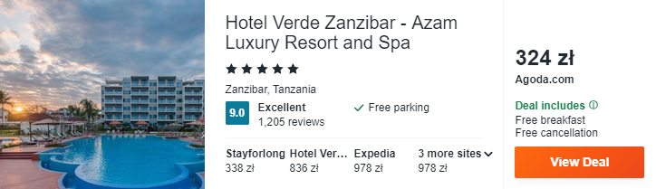 Hotel na Zanzibarze