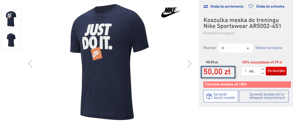 nike ubrania