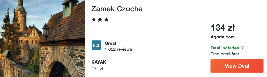 zarezerwuj hotel w zamku