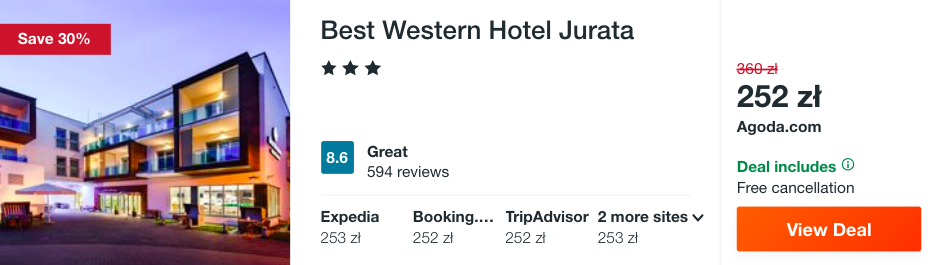zarezerwuj hotel w juracie