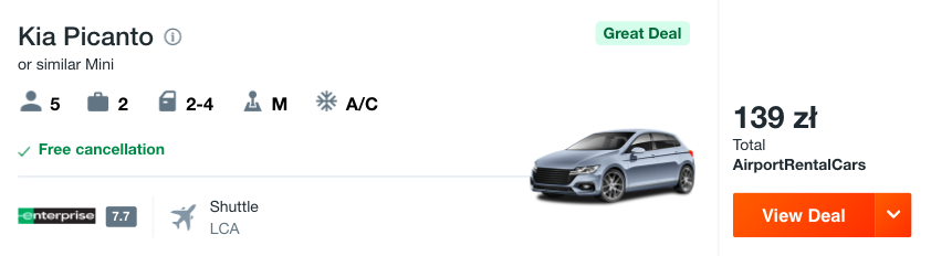 zarezerwuj auto na cyprze