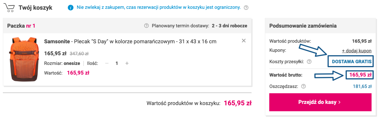 kupcie plecak