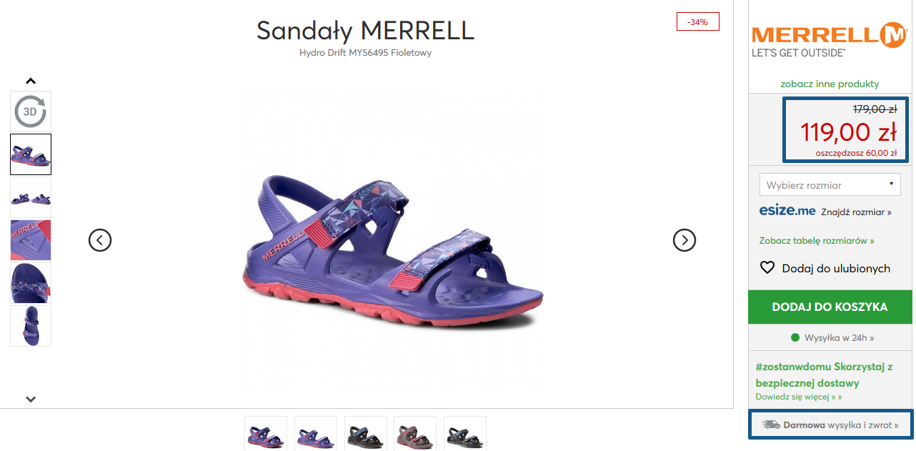 Sandały Merrell