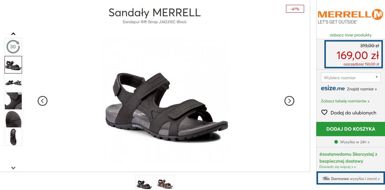 Sandały Merrell