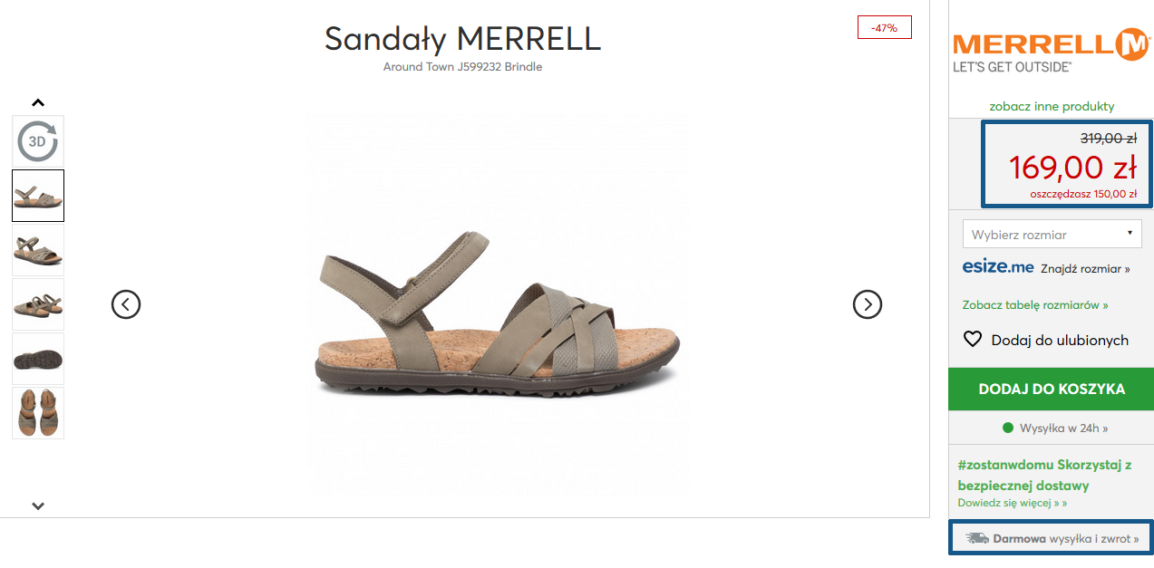 Sandały Merrell
