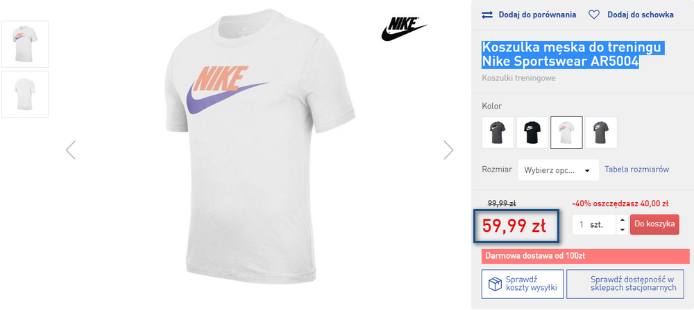 nike ubrania