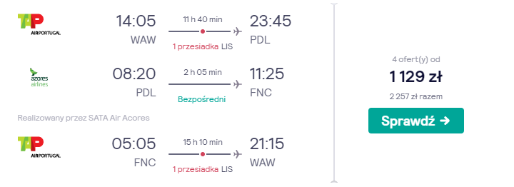 Loty do Portugalii