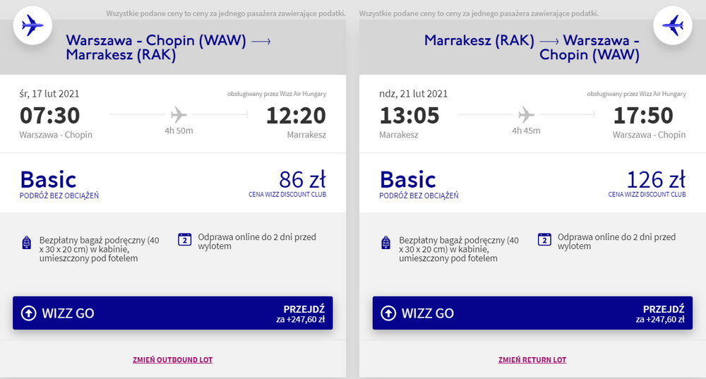 zarezerwuj loty do marrakeszu