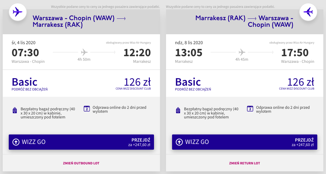 zarezerwuj loty do marrakeszu