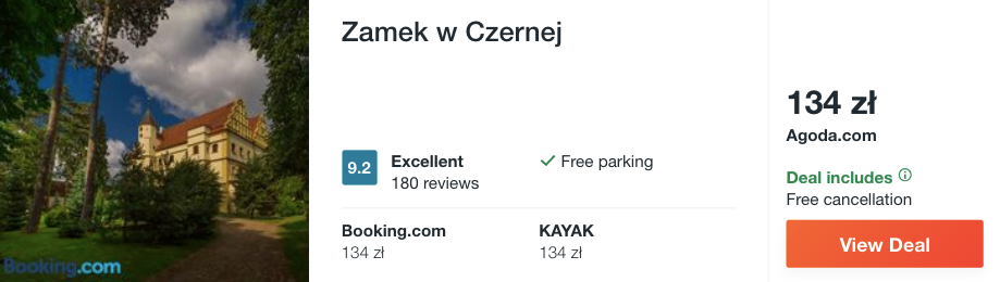 zarezerwuj hotel w zamku