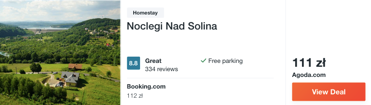 zarezerwuj hotel nad solina