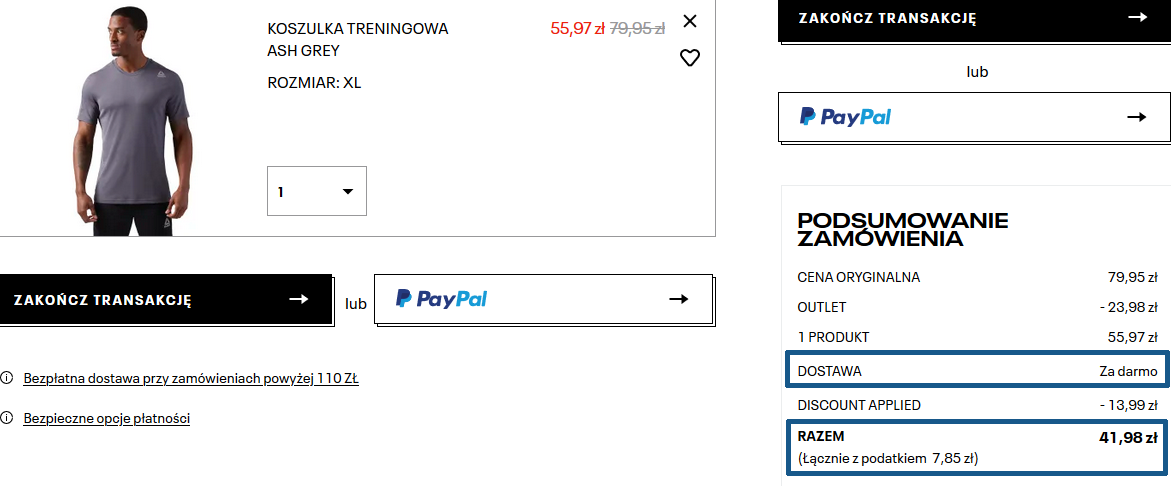 Zamówienie Reebok
