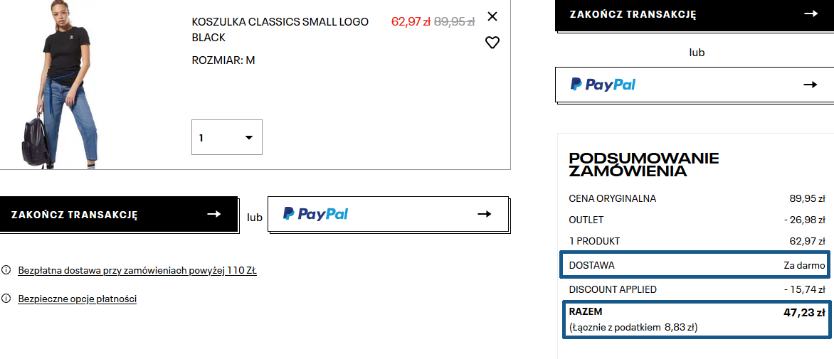 Zamówienie Reebok