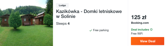 zarezerwuj hotel w solinie