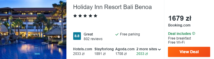 Noclegi na Bali