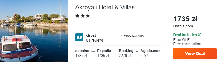 Hotel w Grecji