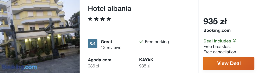 zarezerwuj hotel w albanii