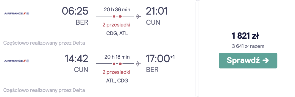 zarezerwuj loty do cancun